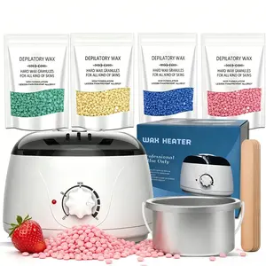 Digital Hair Removal Waxing Kit for Women Men Hot Wax Warmer for Face Brow Body