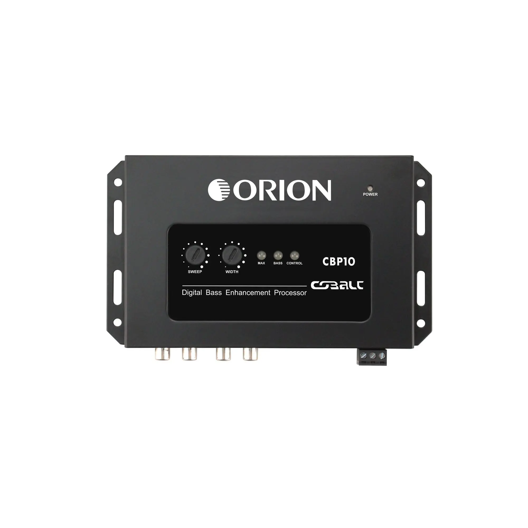 Orion CBP10 Aftermarket Digital Bass Processor with Bass Restoration, 10V Output, Adjustable Sweep and Width Controls, Factory Settings, -29 dB Unbalanced Inputs, Balanced Inputs, 6.5V – 18V, 10 Hz-30 kHz Frequency Range, 7.28” x 4.13” x 1.02”