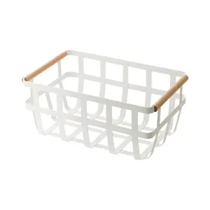 Storage Basket - Medium - Steel + Wood