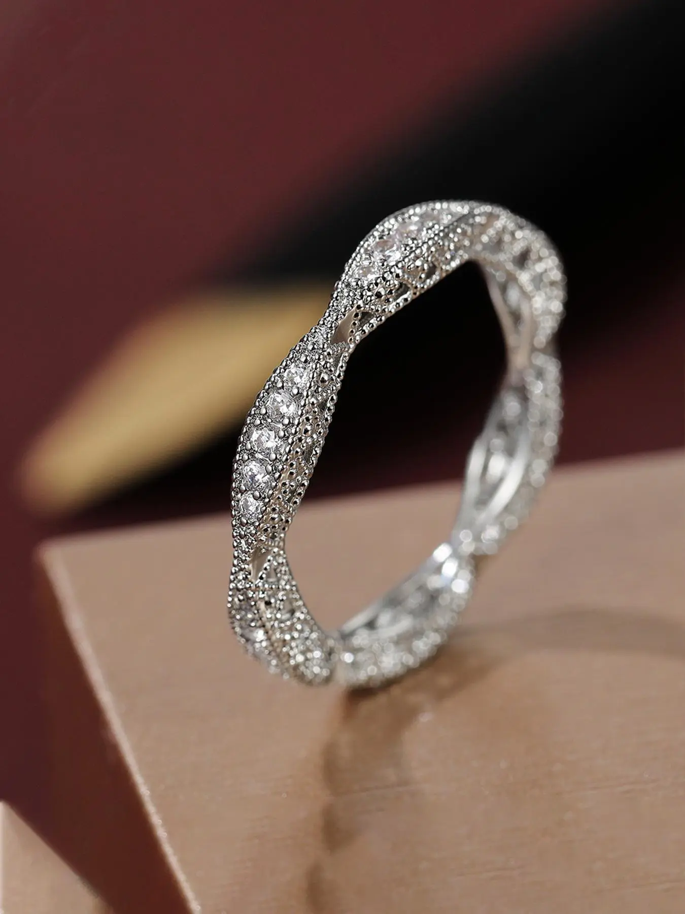 Fashionable Elegant Artificial Zircon Ring, Fashion Rings, Beautiful Rings, Fashion Jewelry for Party, Daily Clothing Decor, Trendy All-match & Exquisite Jewelry for Birthday Gift