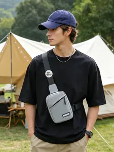 Men's Chest Bag Lightweight Crossbody Backpack, Adjustable Shoulder Strap, Ideal for Hiking and Daily Use, Outdoor Essential