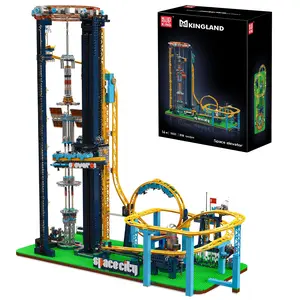 Mould King Loop Coaster Building Kit, Large Amusement Park Roller Coaster Model Set with Passenger Train and Motors, Creative Gift for Adults, 3118 PCS