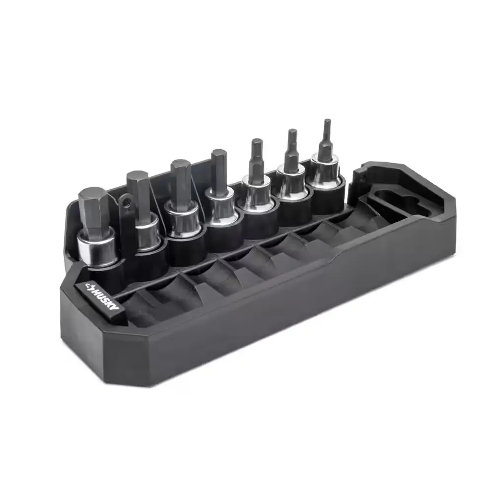 7-Piece 3/8 in. Drive SAE Hex Bit Socket Set with Case