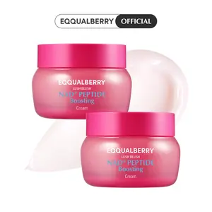 EQQUALBERRY DUO NAD+ Peptide Boosting Cream (2-Pack) – NAD+ 5% & 13 Peptides Anti-Aging Face & Body Cream | Firming & Lifting Pink Neck Cream for Sagging Skin, 1.69 fl.oz / 50ml Each