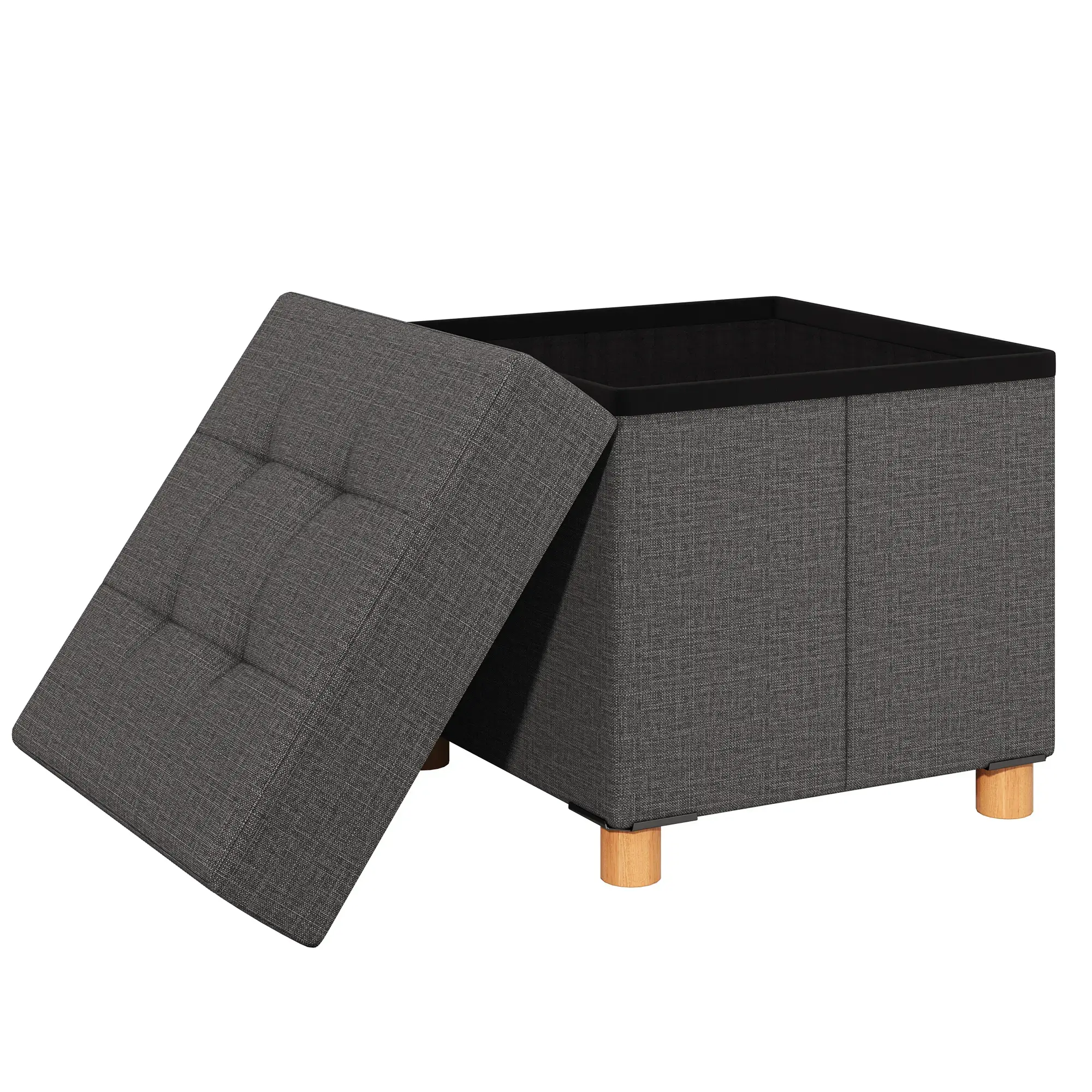 Storage Ottoman with Ample Storage Space Modern Tufted Fabric Design Sturdy Construction Versatile Use as Extra Seat for Guests Easy Assembly Storage Ottoman with Ample Storage Space Modern Tufted Fabric Design Sturdy Construction Versatile Use as Extra Seat for Guests Easy Assembly