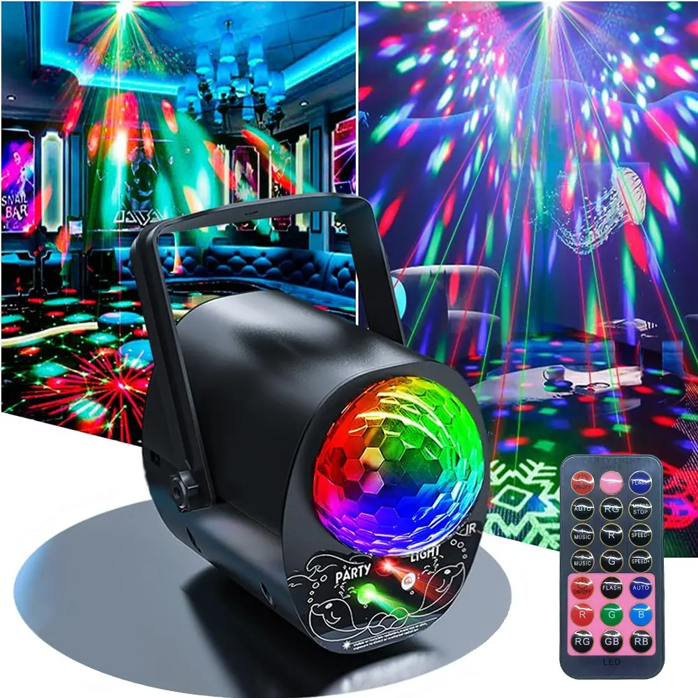 Indoor Three-in-One Magic Ball Laser Effect Light for KTV & Home Interiors with Various Patterns and Remote Control