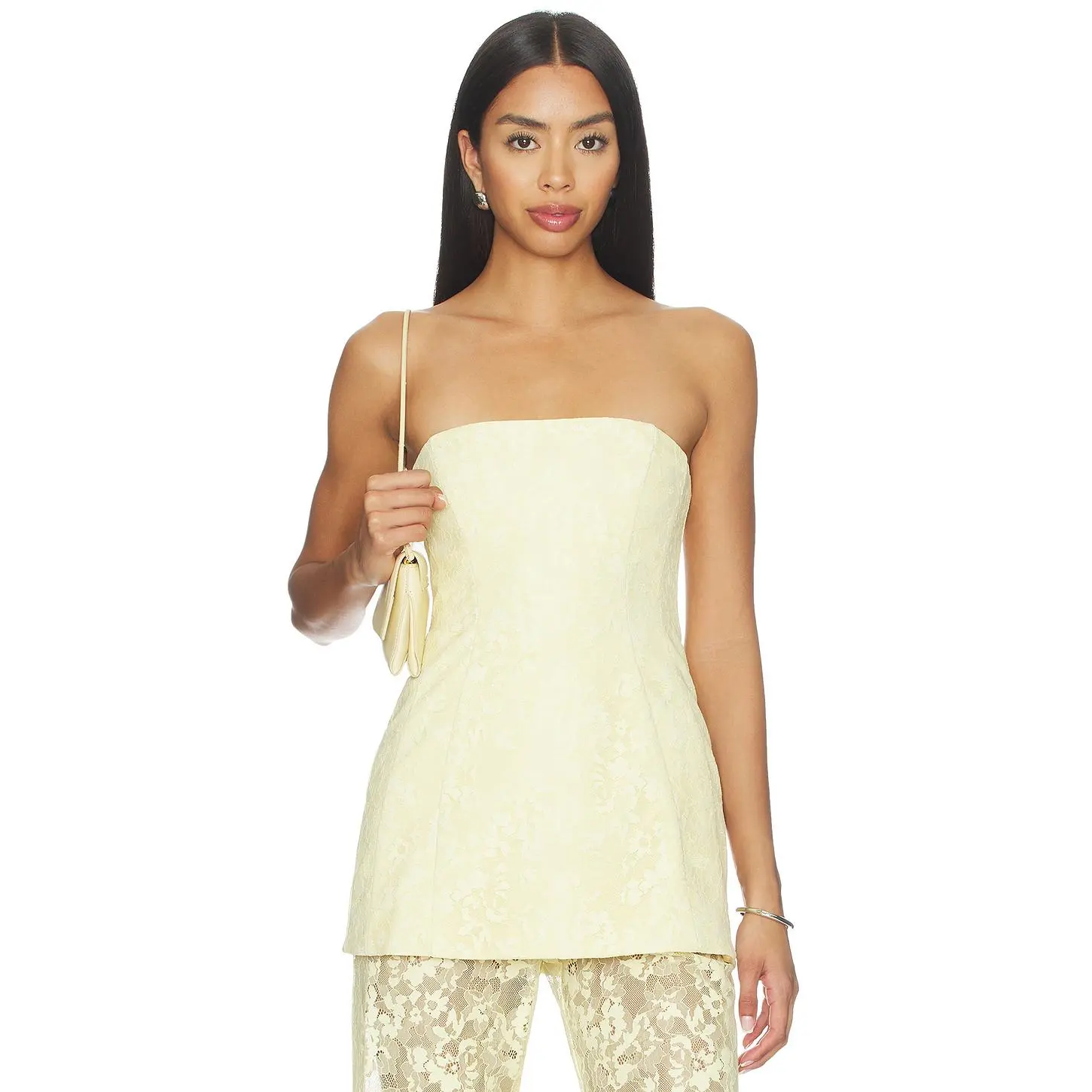 Amanda Uprichard Linda Tunic in Corn Silk Amanda Uprichard Linda Tunic in Corn Silk