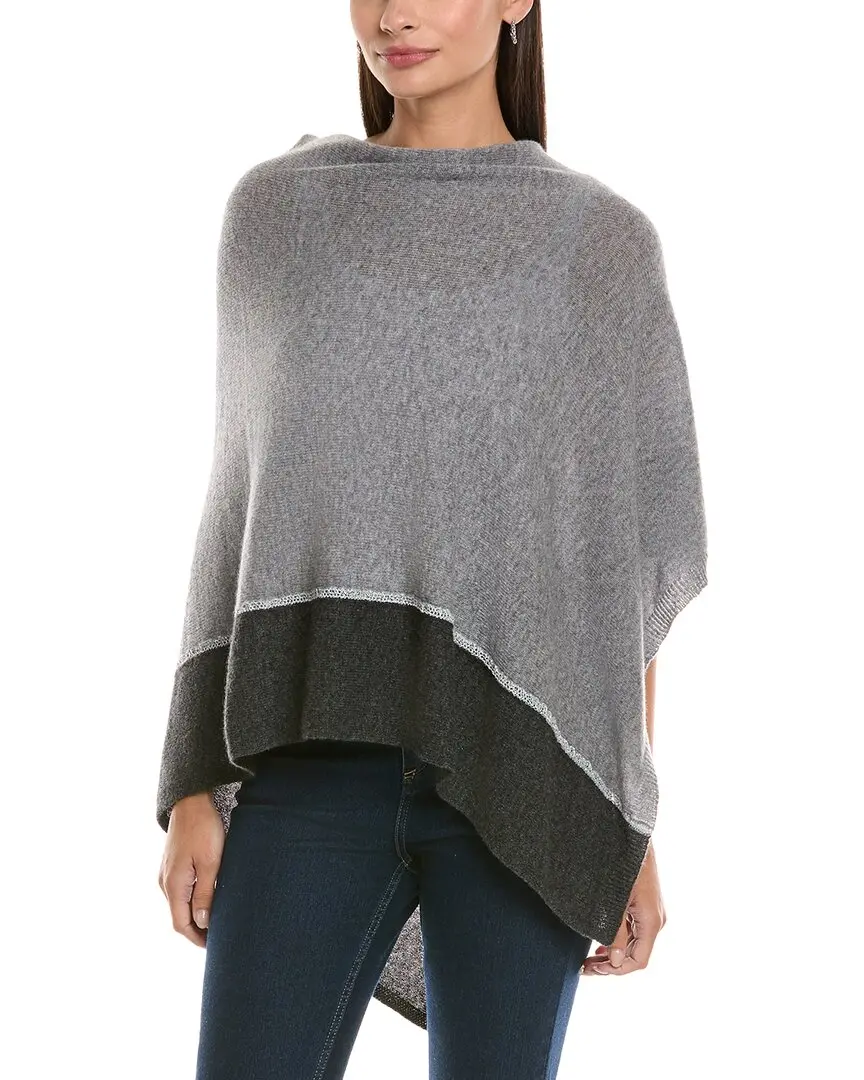 Forte Cashmere Lurex Stripe Cashmere Poncho
