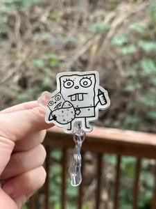 Doodle Bob Baby - Nurse badge reel, RN, MD, labor and delivery, OB, postpartum, healthcare, work accessory