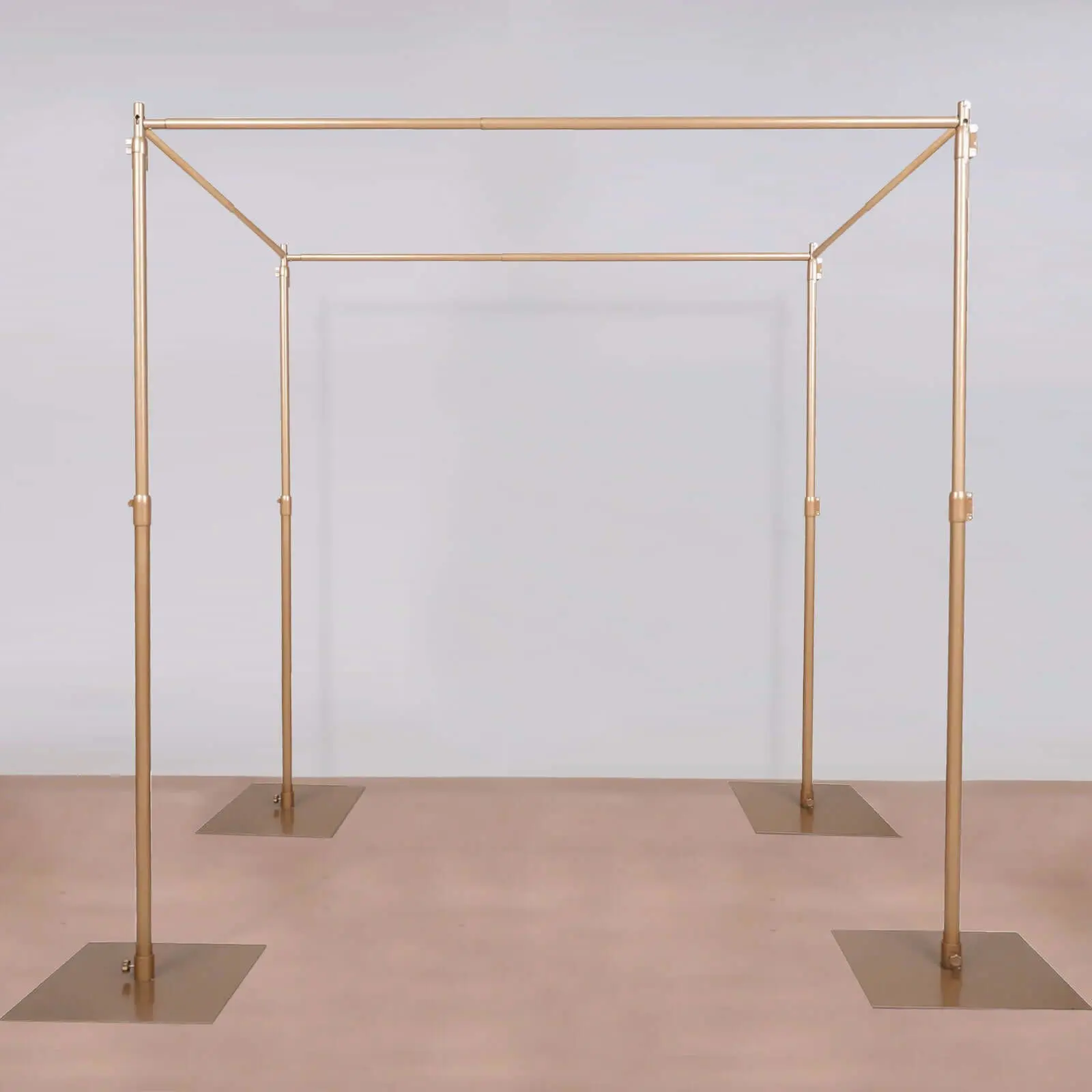 10ft 4-Post Gold Metal Frame DIY Photography Backdrop Stand - Camera Accessories, Photography Camera Accessories for Wedding Event Canopy Tent