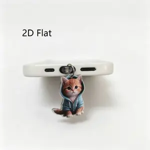 2D,Cute Cat Mobile Phone Dust Plug, Hanging Ornaments Pendants, Phone Accessories Decoration, Phone Charm, for iPhone Type-C Dust Plug