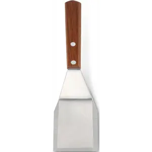 Homi styles Cookie/Brownie Spatula Small Metal Spatula With Merbau Wooden Handle | Heavy Duty Stainless Steel Flipper With Beveled Edges | Small Spatula Portable Cooking Turner Mini 2.5-Inch Blade