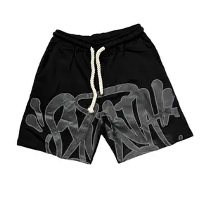 2025 new hip hop style foam letter print short men s summer fashion casual sports shorts trend Graffiti Jeans Streetwear gym outfits Womenswear Bottom