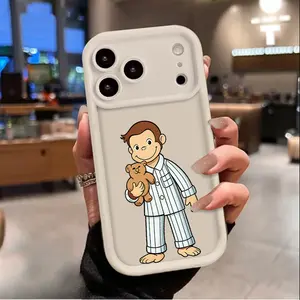 curious george Phone Case for iPhone 17 AIR 17 PRO 16 PRO 15  PRO MAX  14 PLUS 13 PRO 12 11 PRO XS MAX X XR Samsung Galaxy S25 Ultra S24 S23 S22 Plus Shockproof Protective Cover Full Protection Anti-Drop