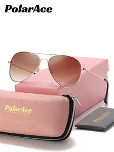 1 Pair Polarace Unisex Frog Sunglasses Full Frame, Clean Frames Outlining A Professional Profile, UV400
