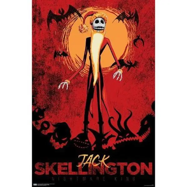 Tim Burton's The Nightmare Before Christmas - Red Jack .Poster Decorations, Holiday Poster - Halloween Party Decorations. Moives Poster.Wall Decor.Poster Gift For Holiday, Halloween, Birthday, Christmas