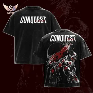 Invincible Conquest Graphic Apparel Collection Heavyweight Muscle Tee, Tank Top, Crewneck Sweatshirt & Oversized Hoodie - Vintage Streetwear, Brutal Viltrumite Warrior Anime Comic Fan Merch Cotton Cotton