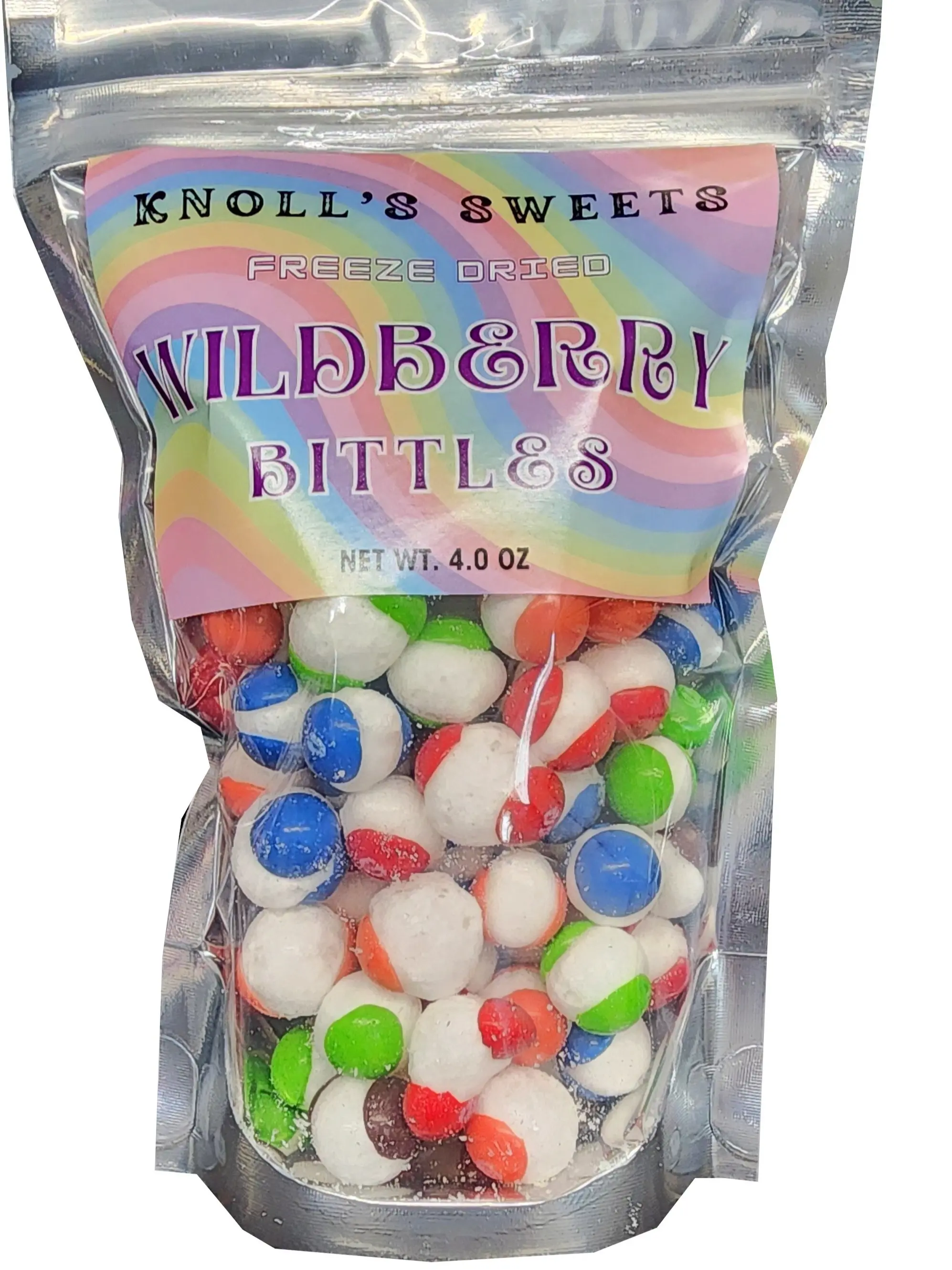 Knoll's Sweets Wild Berry Bittles, Bold Spring Flavors, Extra Soft Crunch, Delicious infused berry flavors, resealable shareable bag