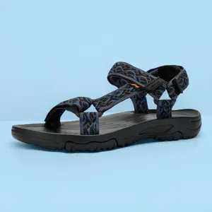 Men's Navy Adjustable Slides - Trendy Sandals with Breathable Lightweight Flexible Design, Cushioned Arch Support, Waterproof Quick-Dry for Summer Beach Hiking