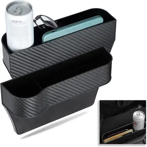 1pc multi-functional car seat storage box, car console side storage box with cup holder, car storage box front seat for mobile phones and fashion glasses, Car Storage Organizers