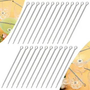Candel Wick Holders, 4.7 Inch Wick Holders for Candle Making, 25 count Metal Wick Centering Tool