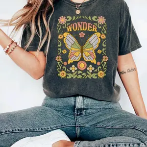 Wonder Butterfly Grunge Tee Comfort Top Style Women