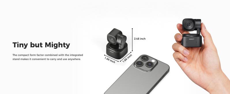 OBSBOT Tiny SE 1080P Webcam 100 FPS with AI Tracking, 1/2.8" Sensor, Gesture Control, Dual ISO, DOL HDR, Web Camera for Desktop and Laptop Use