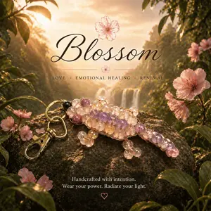 Gemstone Guardian Keychain - Blossom, Fashion Costume Jewelry Accessory