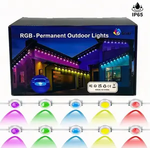 150FT Outdoor RGB Smart Eaves Lights – Waterproof, Bluetooth App & Music Sync Voice Control Assistant | Perfect Gift & Everyday Garden, Patio & Deck Decor