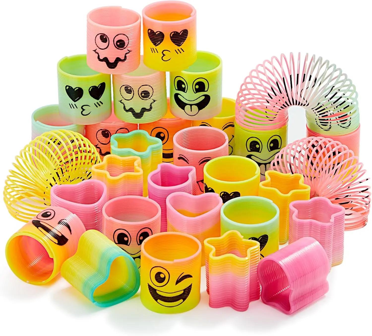 Easter Gift 30 Pcs Mini Rainbow Coil Springs – Fidget Stress Toys, Carnival Prize & Birthday Party Favors, Goodie Bag Stuffers