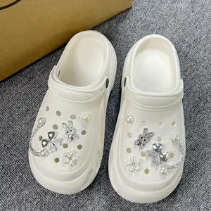 10counts Cute Rabbit Shoe Charms DIY Fashion Accessories Shoe Decoration Holiday Gifts