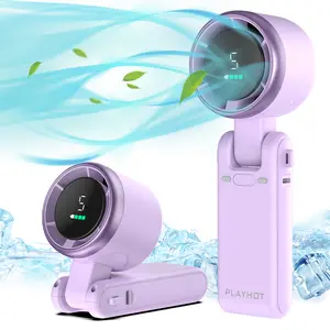 Portable Turbo Fan 13550RPM Three-Phase Brushless Motor 5-Speed Settings 4000mAh Battery 10-Hour Operation 3-in-1 Rechargeable Handheld Fan for On-the-Go Cooling