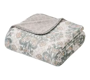 Tahari Home Capri Reversible Printed Plush Throw, 50" x 70"