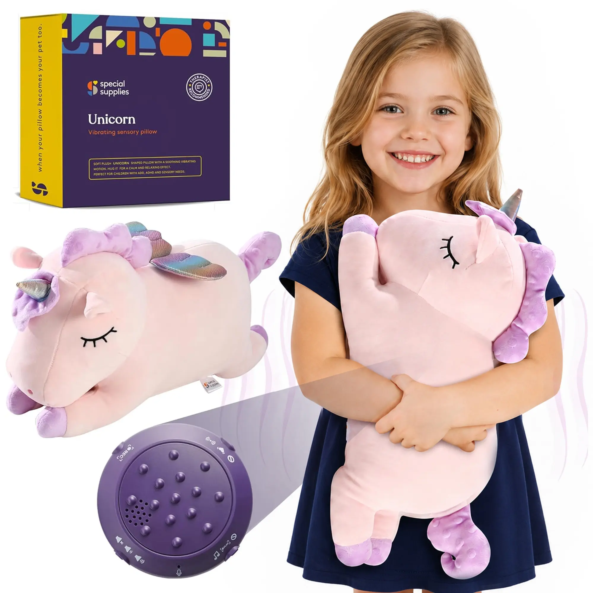 Sensory Vibrating Pillow-Unicorn