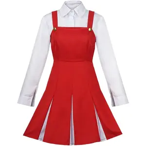 Women‘s Eri Red Cosplay Costume Uniform with Headwear and Socks