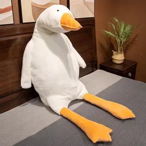 Large size goose plush toy soft plush stuffed white goose pillow room sofa decoration birthday gift for children Christmas gift New Year gift