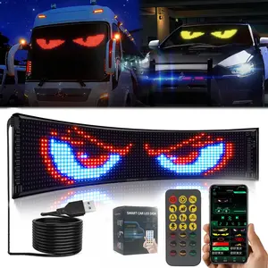 Demon Eye LED Flexible Car Sticker, Soft Screen Portable Car Decor Light, USB Powered, APP Programmable, Suitable for All Cars, Car Decals
