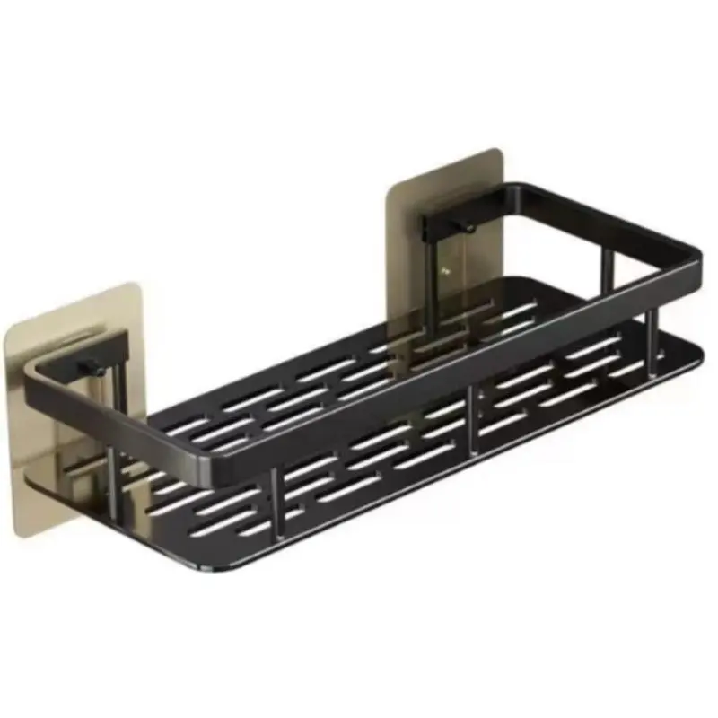 No-Drill Large Capacity Wall Mount Rack, Space-Saving Organizer for Bathroom and Kitchen, Durable Plastic Storage Cabinet, Ideal for Cosmetics and Toiletries