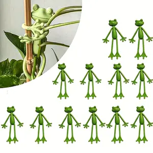 Indoor/outdoor plant support, durable plastic pillow support, suitable for small plants, garden decoration accessories, indoor plant support | Humorous design | Durable plastic flower pots