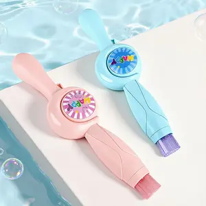 Handheld Smoke Bubble Machine Magic Wand, Electric Bubble Gun Cartoon Pattern Parent-Child Interactive Toy, 3+ Years Old, Handheld Bubble Maker, Bubble Blower