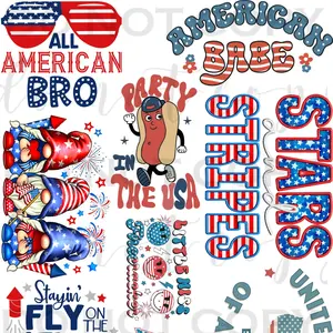 4th of July 22x60 Direct to Film Pre Made Gang Sheet