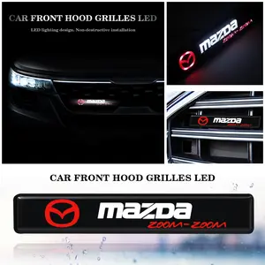 Mazda Car LED Front Grille Emblem Light, Decorative Headlight Accessories, Mazda Exterior Upgrade Lamp, Enhance Your Vehicle Look, Car Lighting Accessories