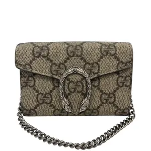 Pre-owned GUCCI coated canvas and leather Mini Bags GG Supreme Dionysus Mini Chain Wallet