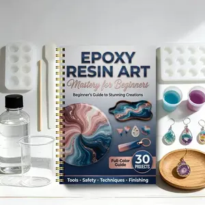 Epoxy Resin Art Handbook: Step-by-Step Guide with 30 Beginner Projects - Complete Manual from Zero to Mastery for Blending/Curing Techniques, Color Scheming, Glitter and Molding - DIY Crafts, Resin Projects, Demoulding Tutorials