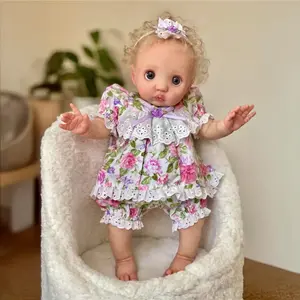 Lifelike Reborn Baby Doll 16Inch Elf Vinyl Full Body Peeka Realistic Newborn Baby Dolls Soft Vinyl Reborn Babies That Look Real with Veins Toy Gift for Kids Age 3+