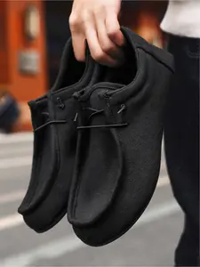Men's Linen Slip-On Shoes, Breathable Casual Loafers, Soft Sole Comfortable Lazy Shoes, Walking Shoes, Flat