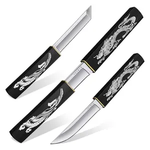Purple Dragon Precision Fruit Knife - Full Tang Kitchen Blade for Slicing Peeling & Carving Fruits - Professional Chef's Tool for Citrus Melons & Pineapples