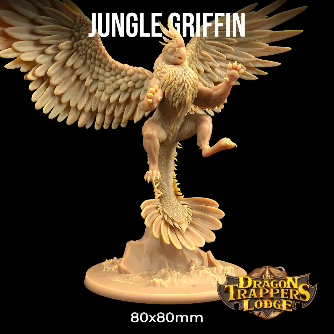 Jungle Griffin Bird Winged Monster | The Dragon Trappers Lodge | 32mm Scale | Miniature TTRPG Mini DnD Dungeons and Dragons Wargame