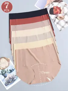 Women's Comfortable Soft Mid-Waist Underwear Set, 7/14 Pieces Extended Gusset  Upgrade Version, Daily Wear Panties for Women