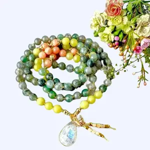 Green New Slay Mala Necklace